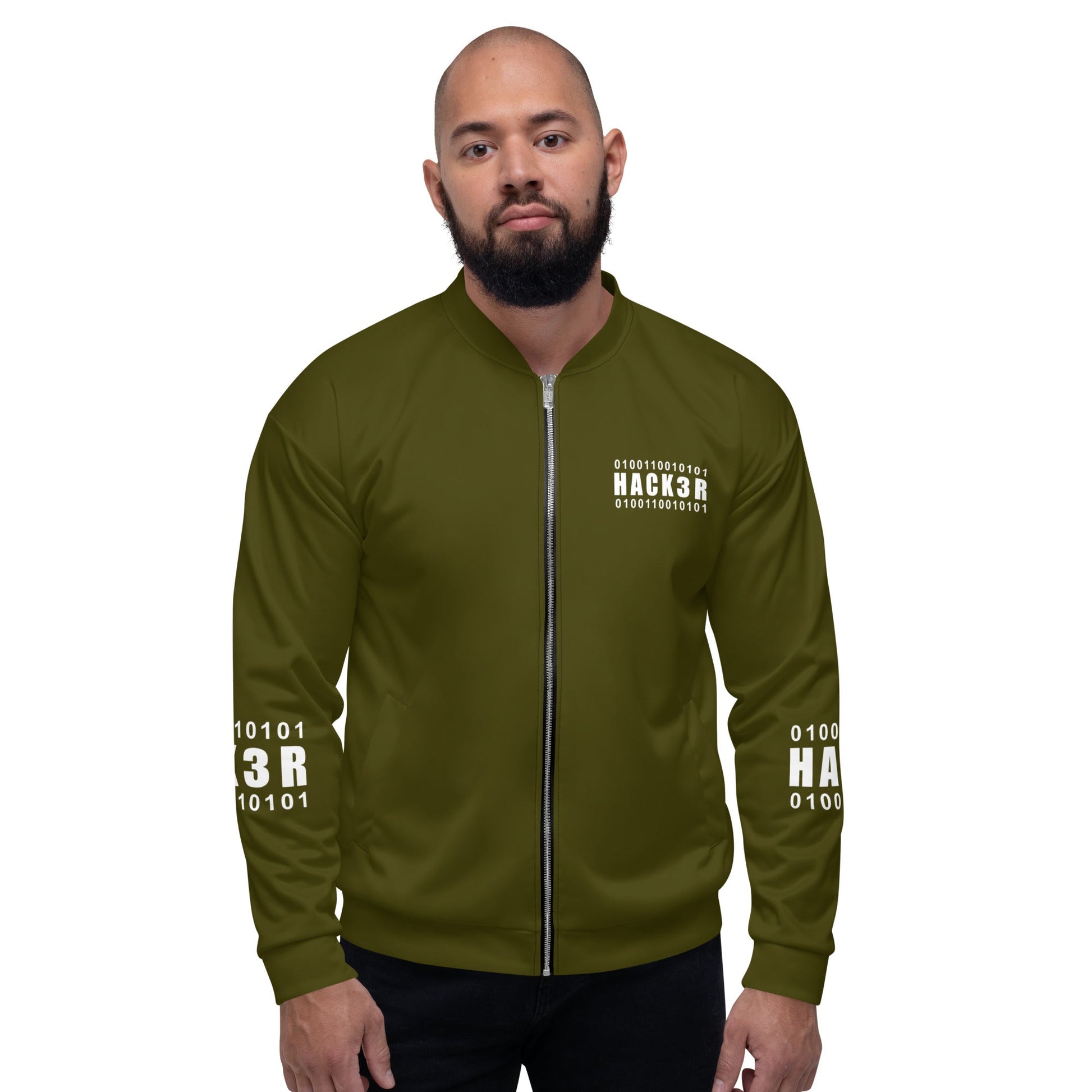 0100110010101 Hack3r - Unisex Bomber Jacket by DarkByteGear