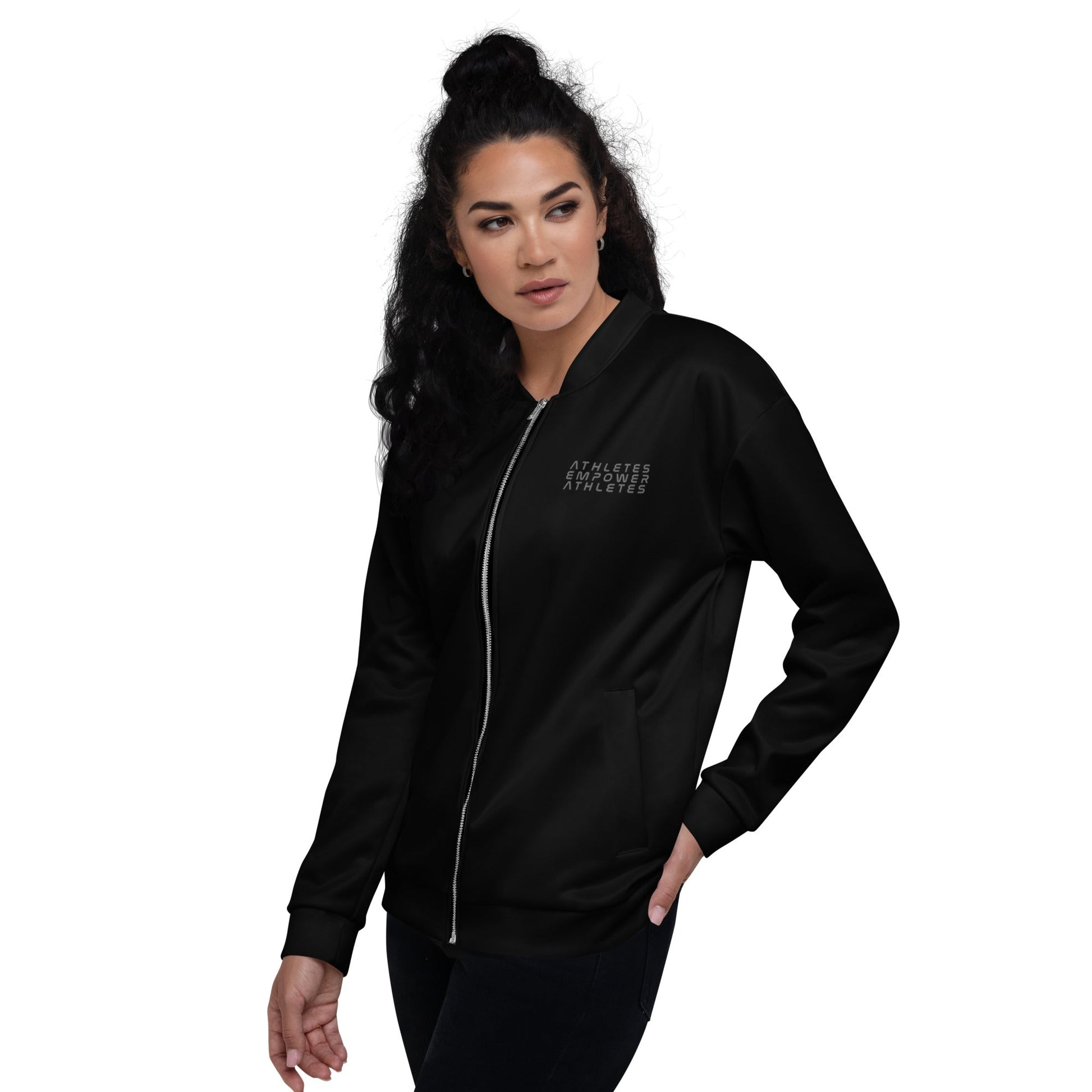 Athletes Empower Athletes - Unisex Bomber Jacket by DarkByteGear