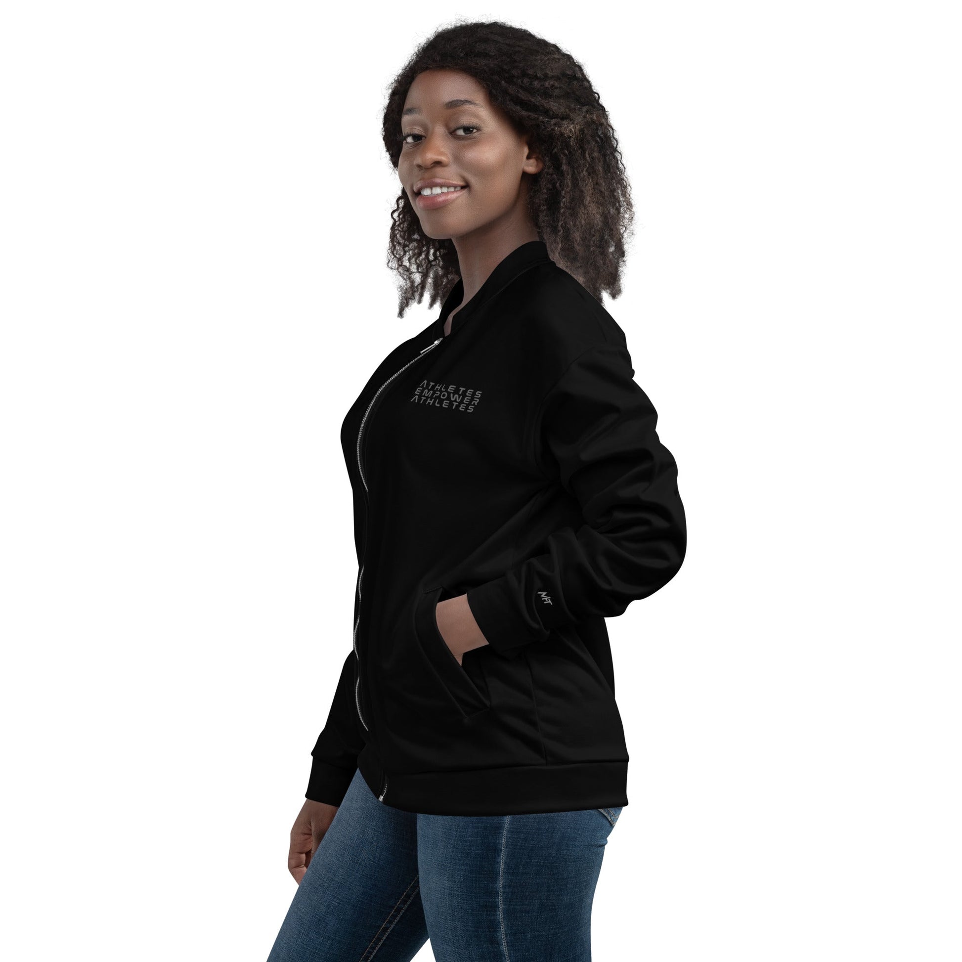 Athletes Empower Athletes - Unisex Bomber Jacket by DarkByteGear