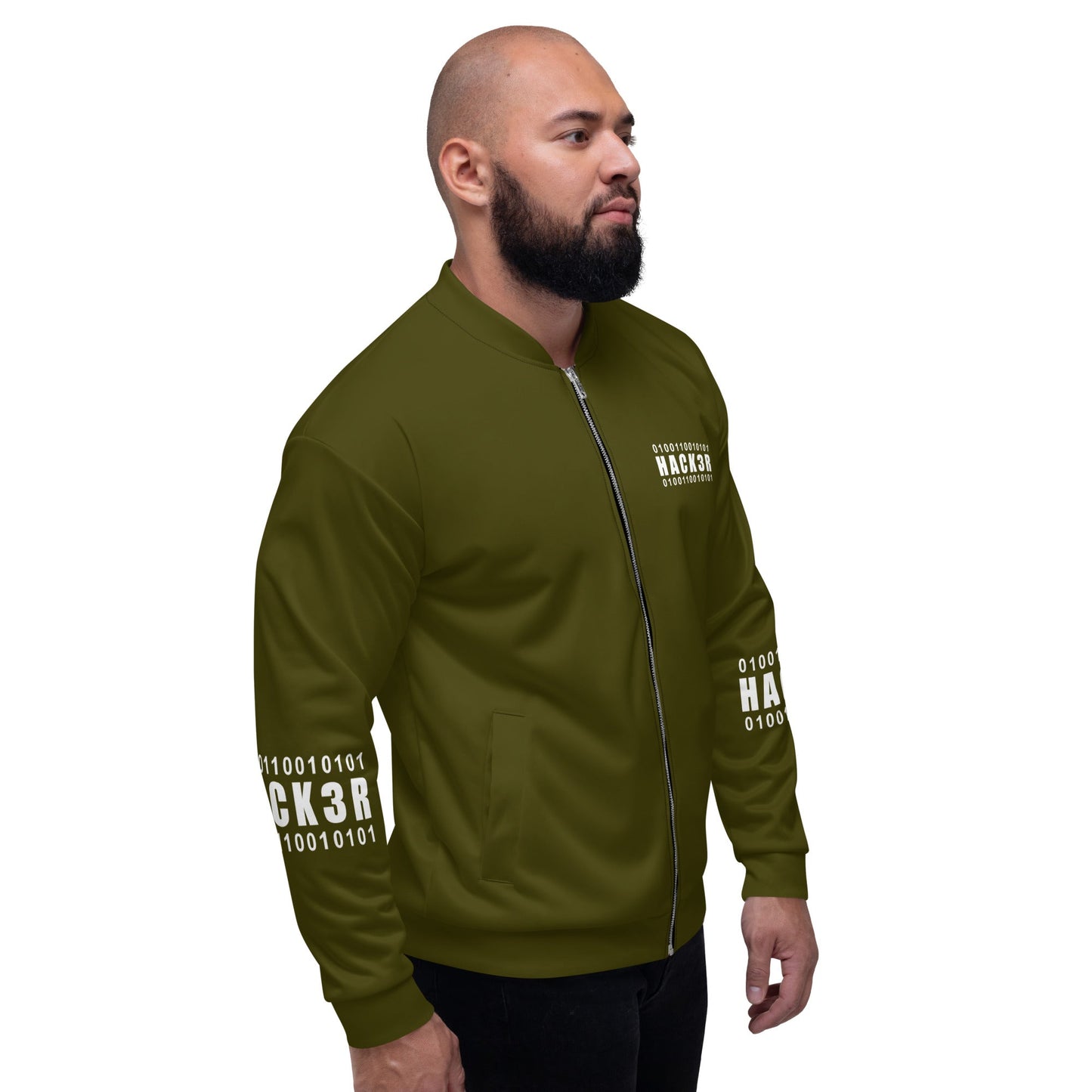 0100110010101 Hack3r - Unisex Bomber Jacket by DarkByteGear
