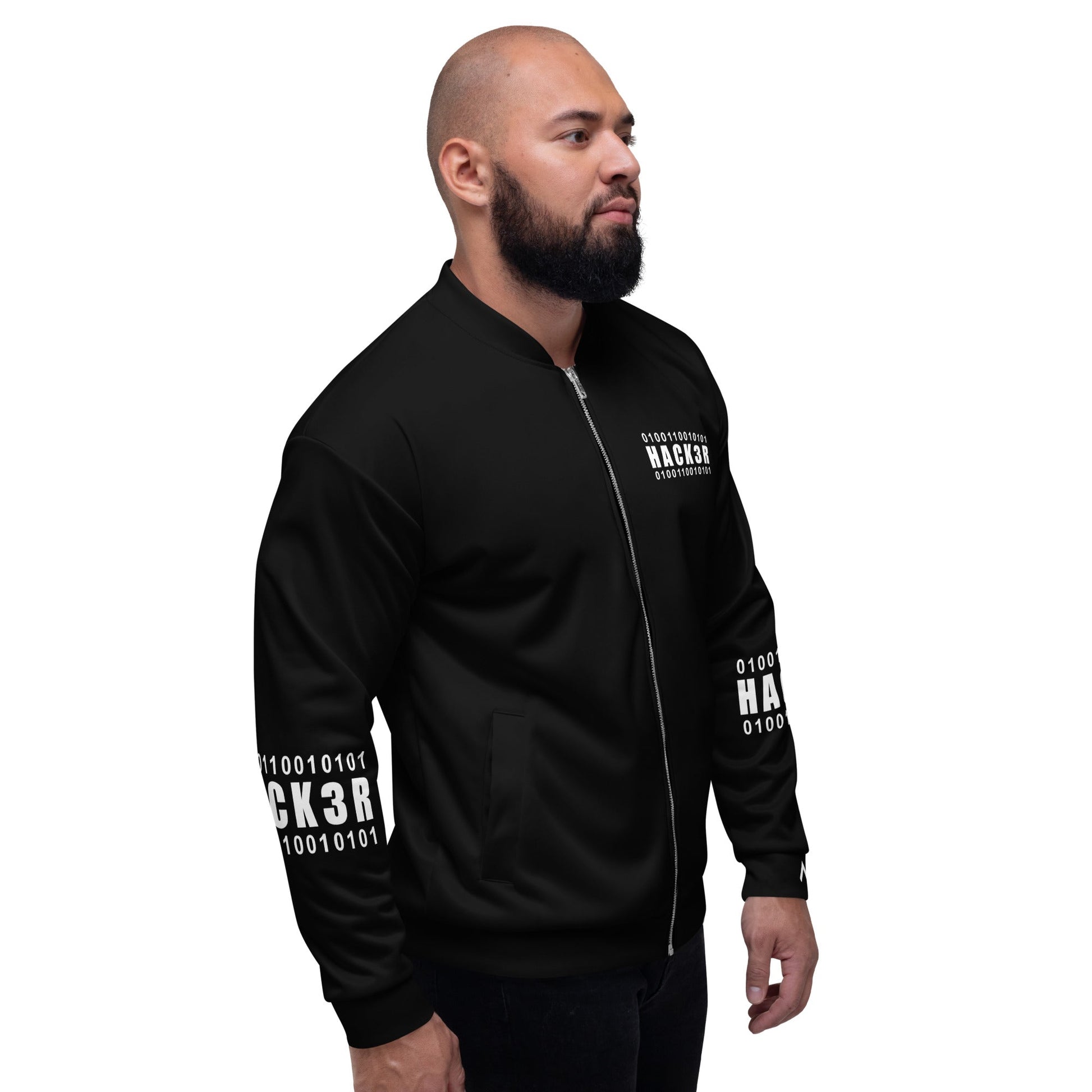 100110010101 Hack3r - Unisex Bomber Jacket by DarkByteGear