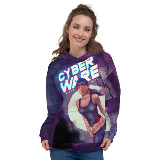 CyberWare Mecha Girl - Unisex Hoodie by DarkByteGear