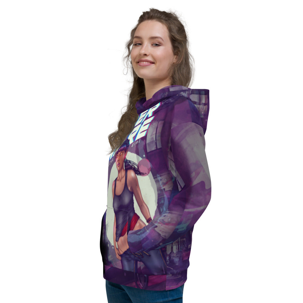 CyberWare Mecha Girl - Unisex Hoodie by DarkByteGear