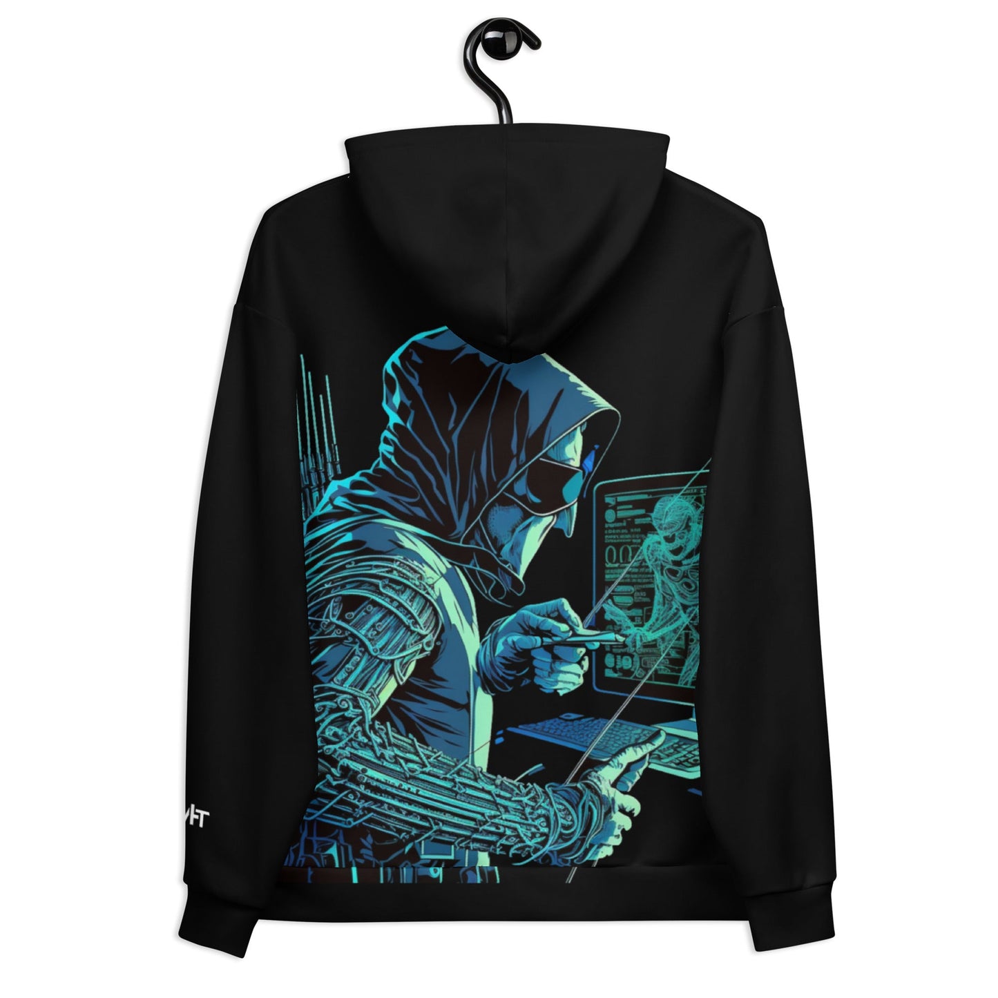 CyberWare Assassin - Unisex Hoodie (back print) by DarkByteGear