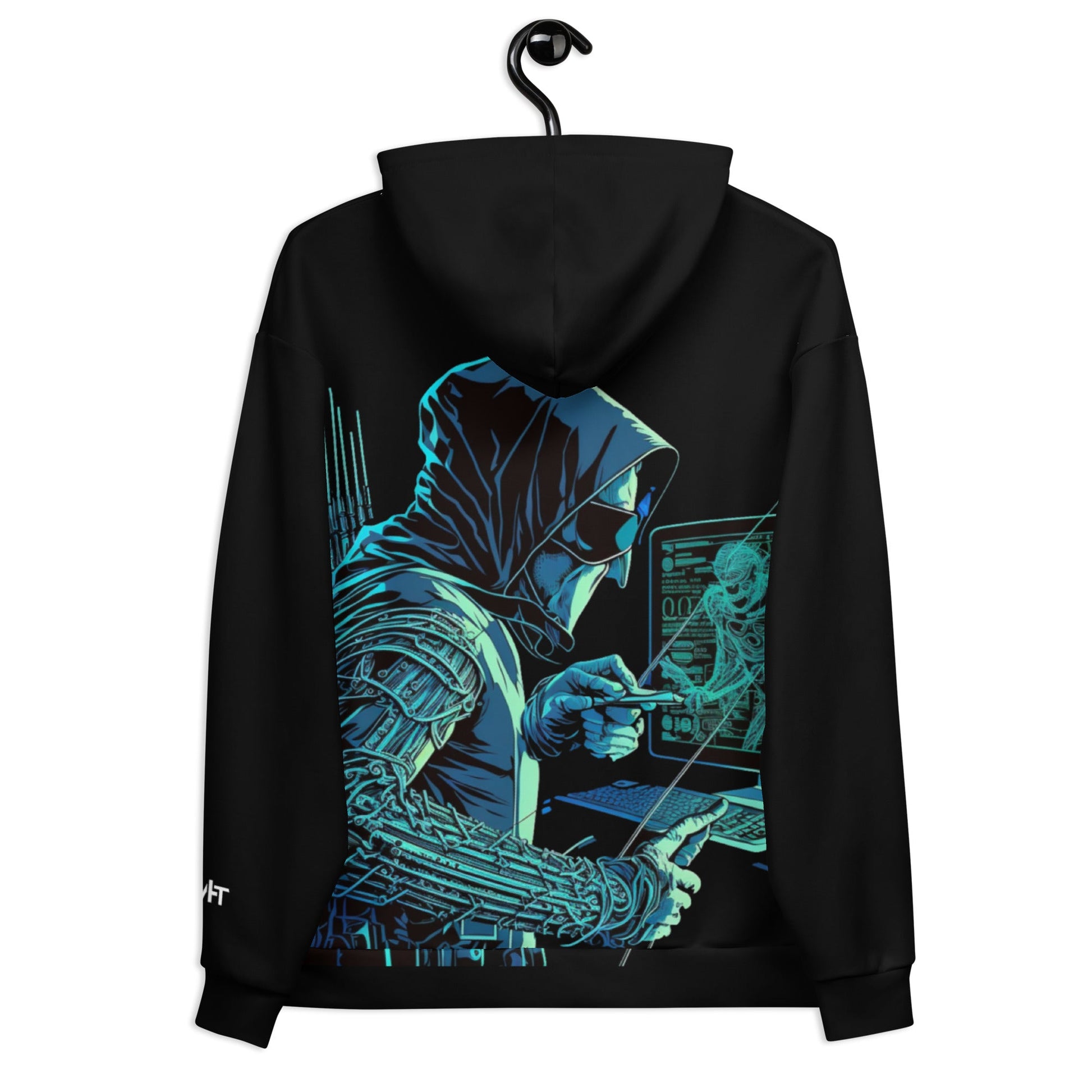 CyberWare Assassin - Unisex Hoodie (back print) by DarkByteGear