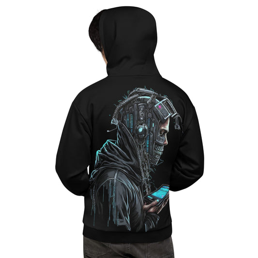 Cyberware assassin v2 - Unisex Hoodie (back print) by DarkByteGear
