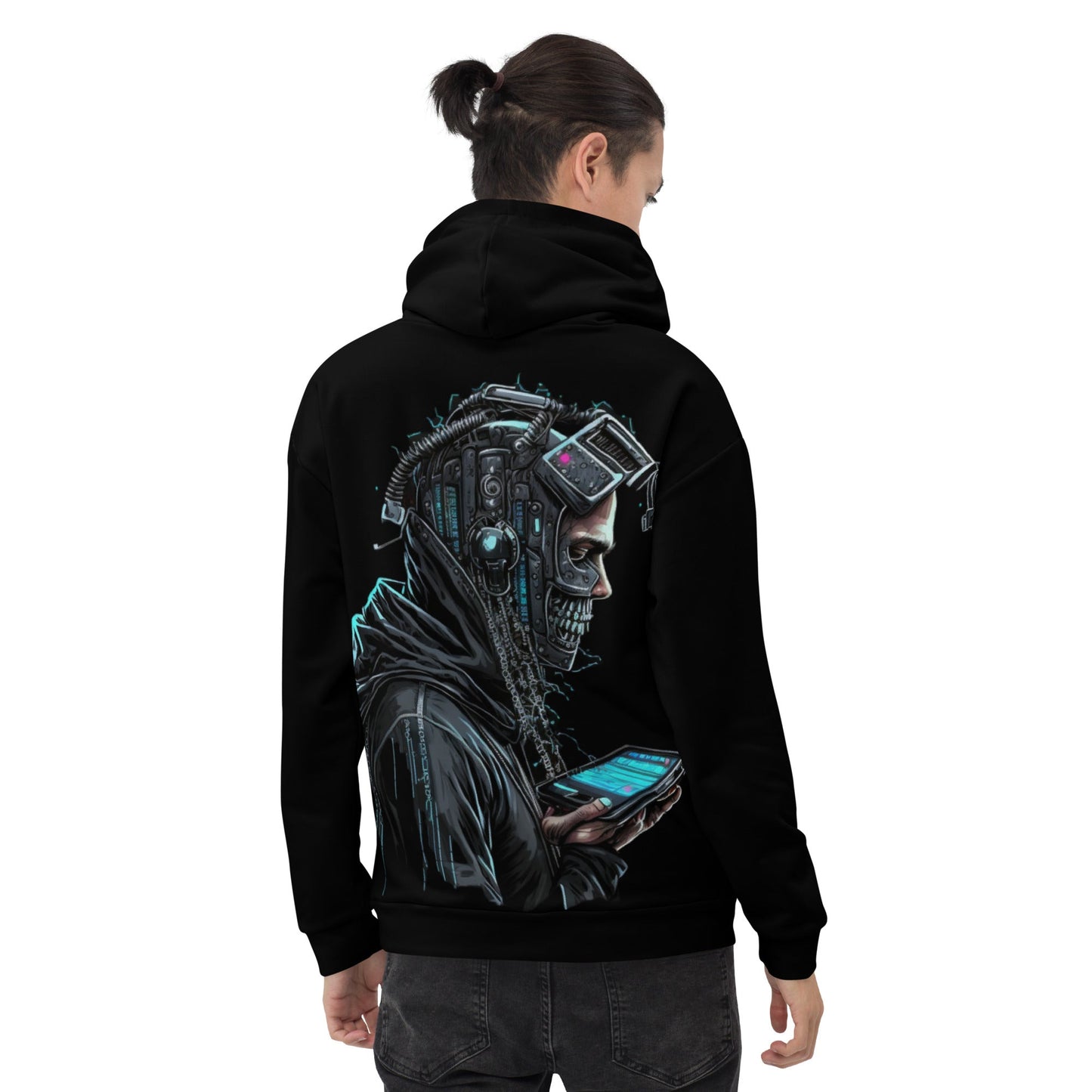 Cyberware assassin v2 - Unisex Hoodie (back print) by DarkByteGear