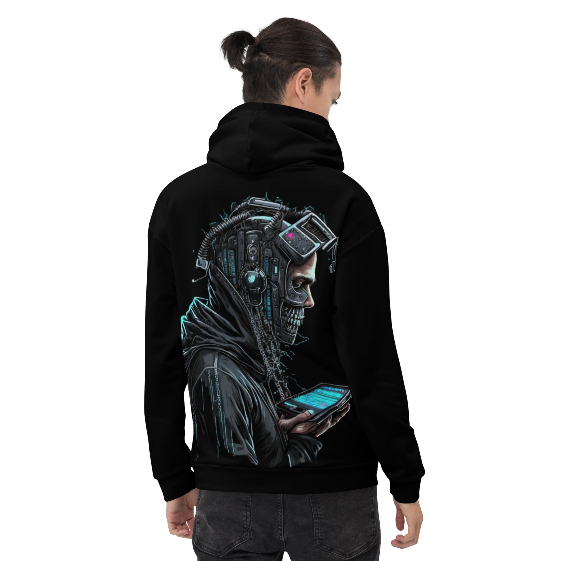 Cyberware assassin v2 - Unisex Hoodie (back print) by DarkByteGear
