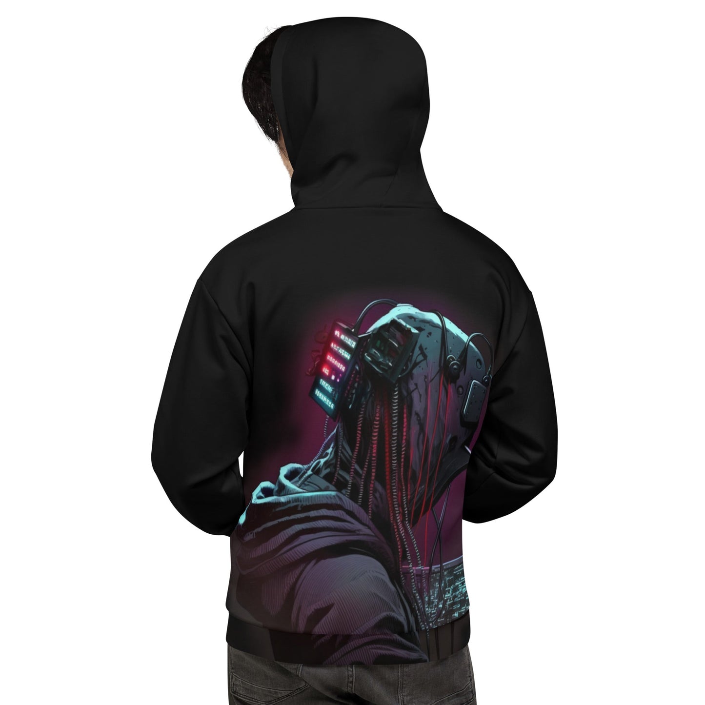 Cyberware assassin v3 - Unisex Hoodie (back print) by DarkByteGear