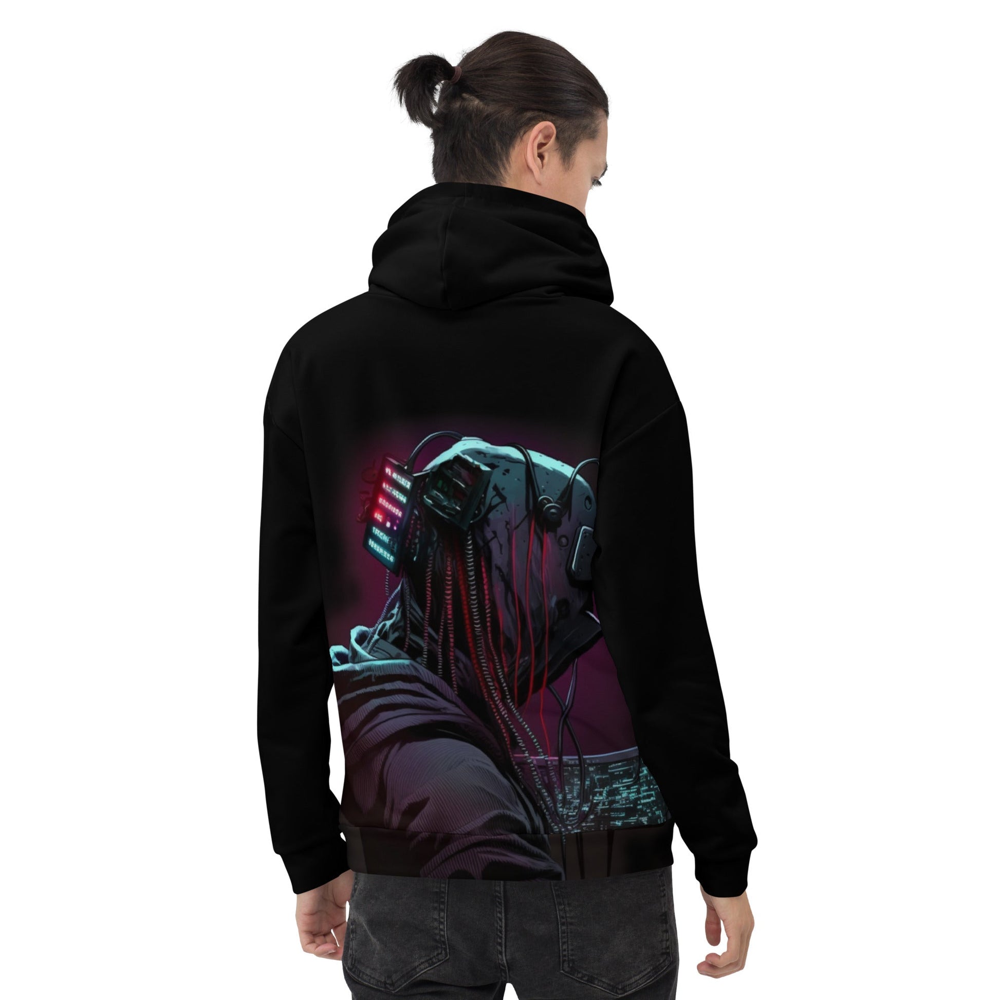 Cyberware assassin v3 - Unisex Hoodie (back print) by DarkByteGear