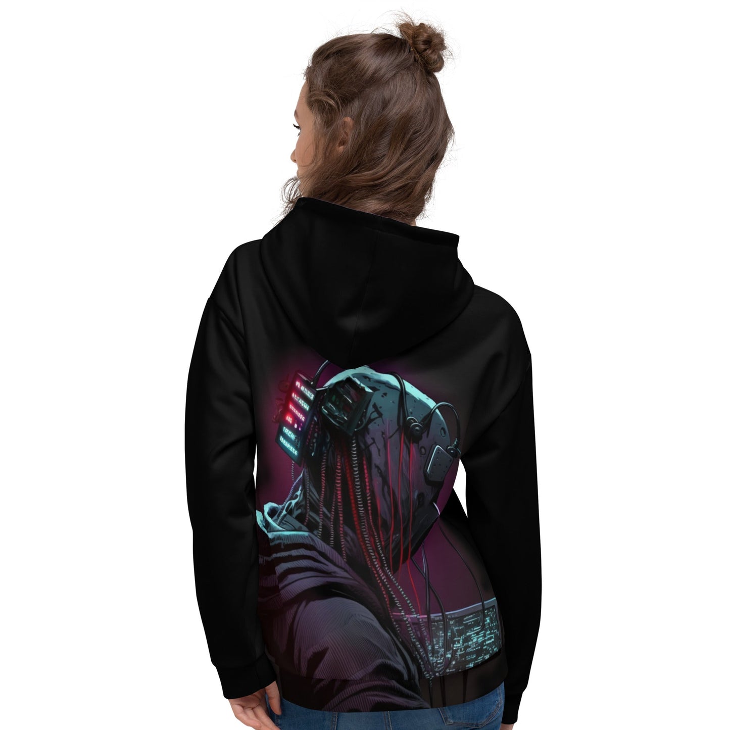 Cyberware assassin v3 - Unisex Hoodie (back print) by DarkByteGear