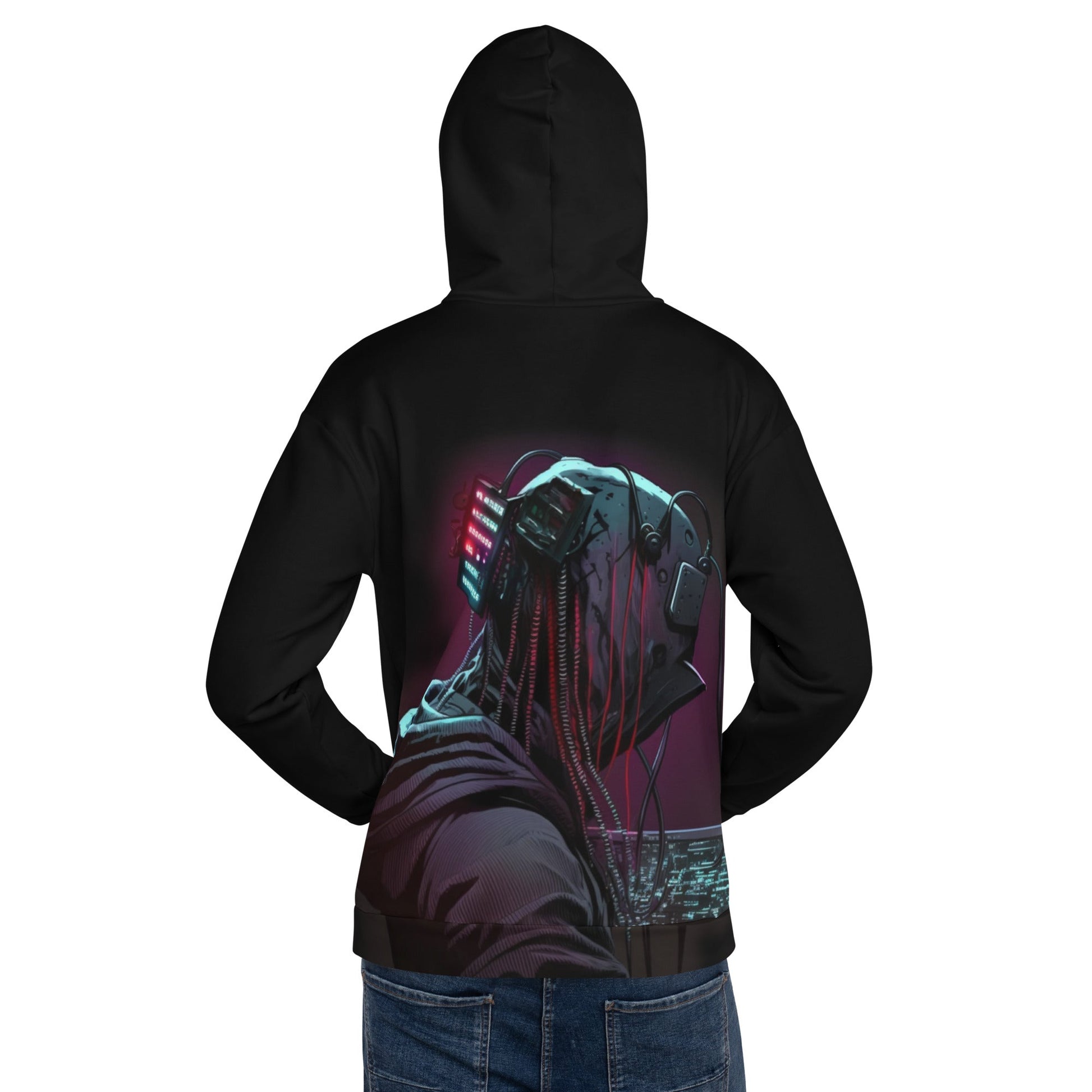Cyberware assassin v3 - Unisex Hoodie (back print) by DarkByteGear