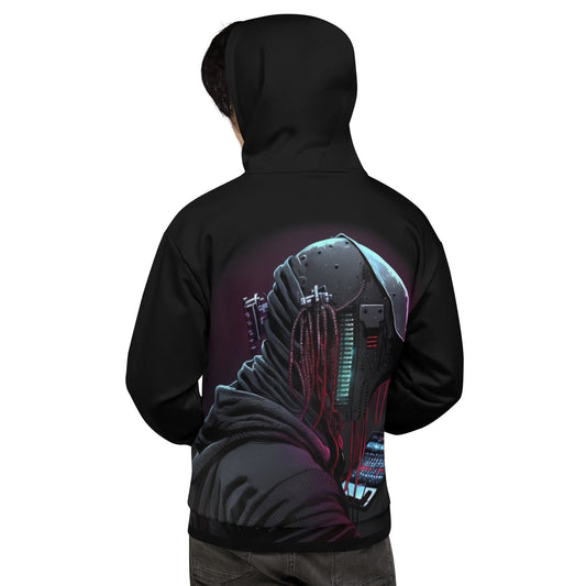 Cyberware assassin v4 - Unisex Hoodie (back print) by DarkByteGear