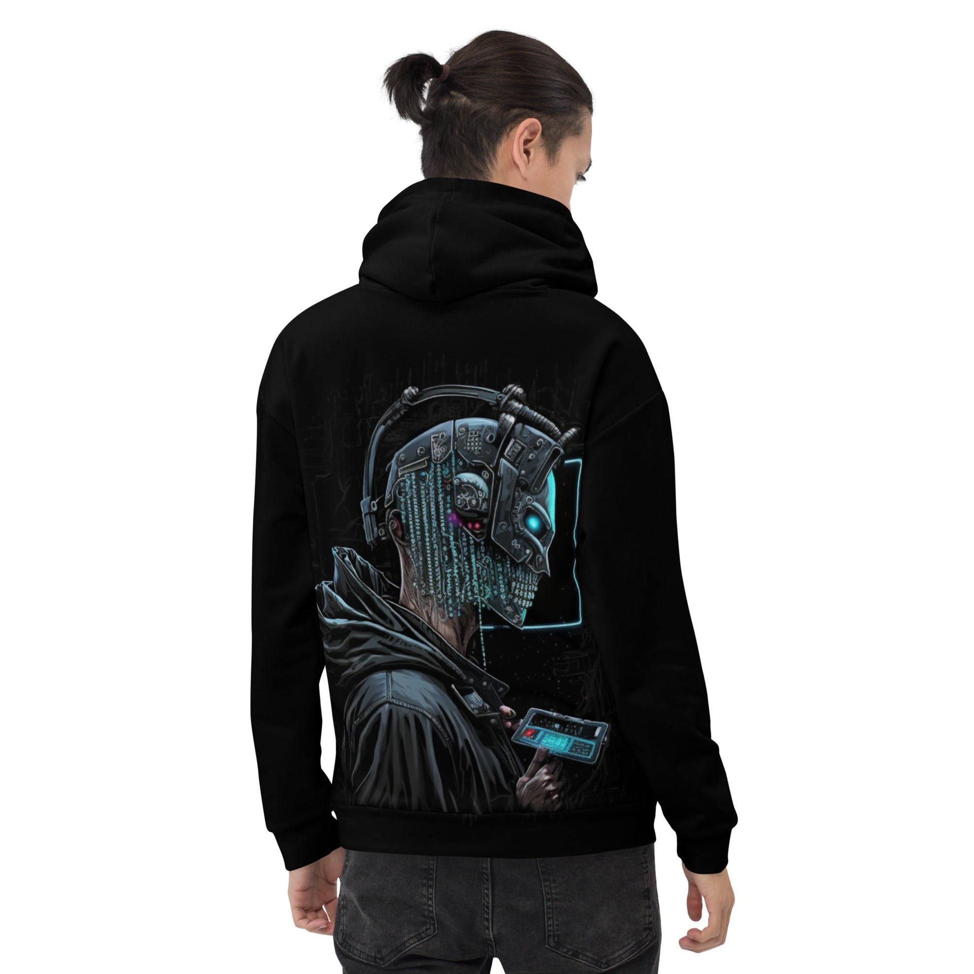 Cyberware assassin v5 - Unisex Hoodie (back print) by DarkByteGear