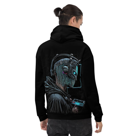 Cyberware assassin v5 - Unisex Hoodie (back print) by DarkByteGear