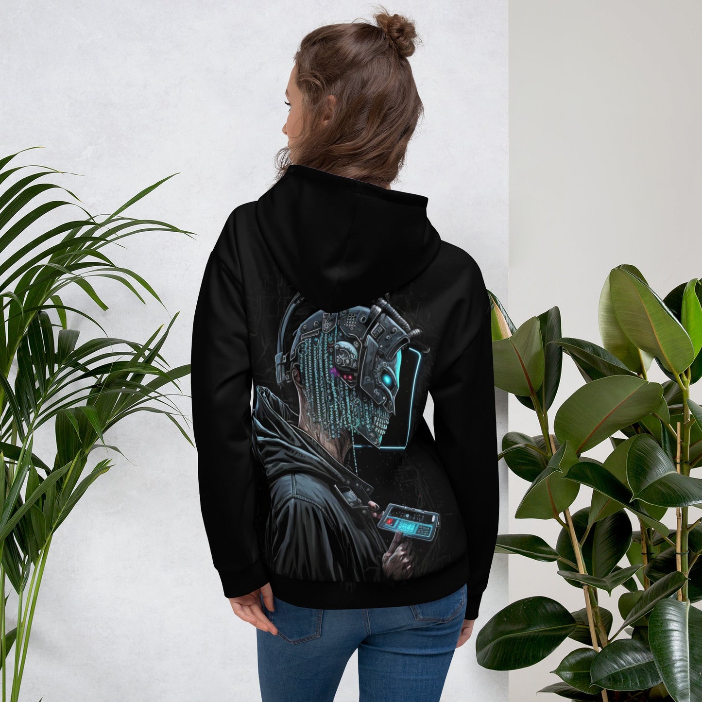 Cyberware assassin v5 - Unisex Hoodie (back print) by DarkByteGear
