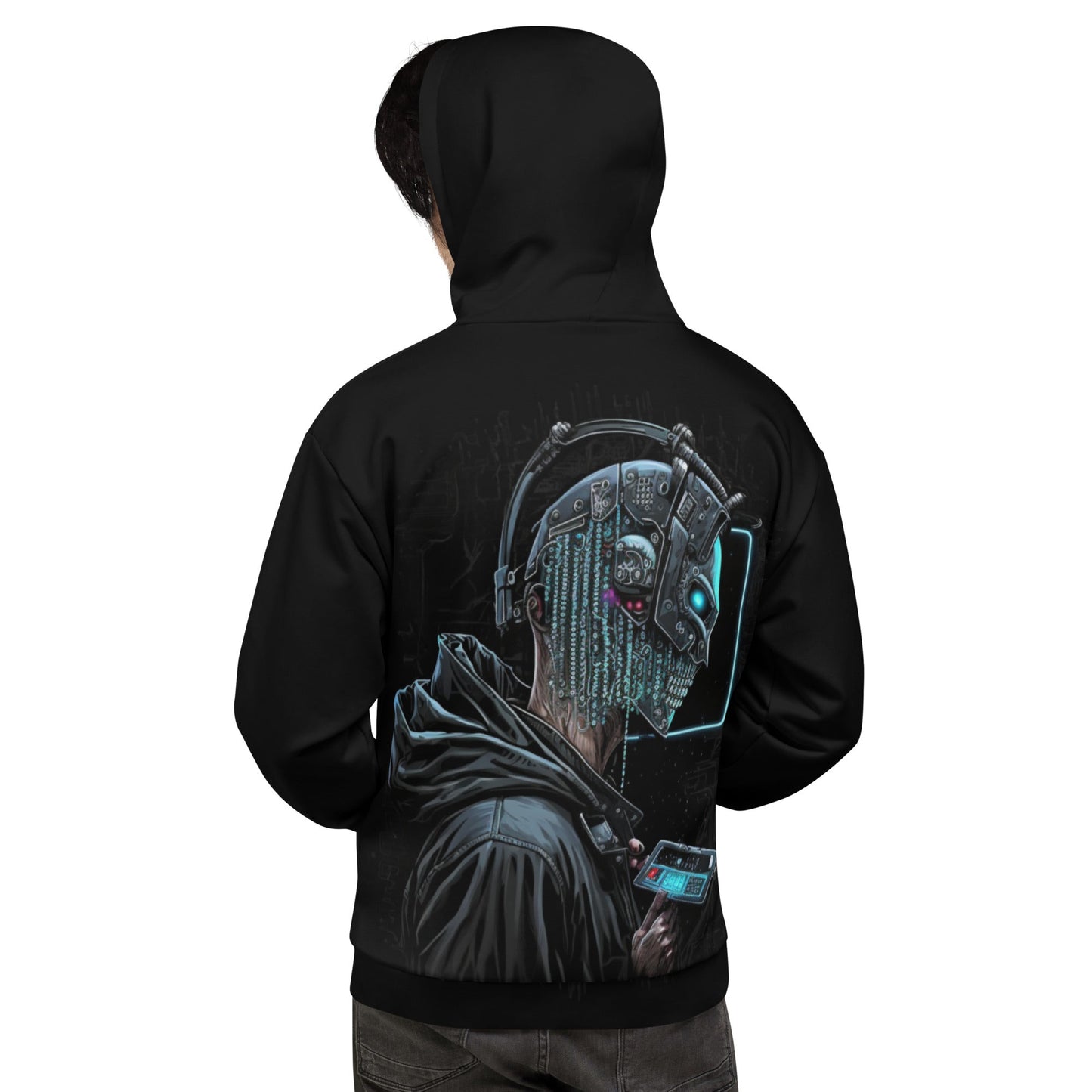 Cyberware assassin v5 - Unisex Hoodie (back print) by DarkByteGear