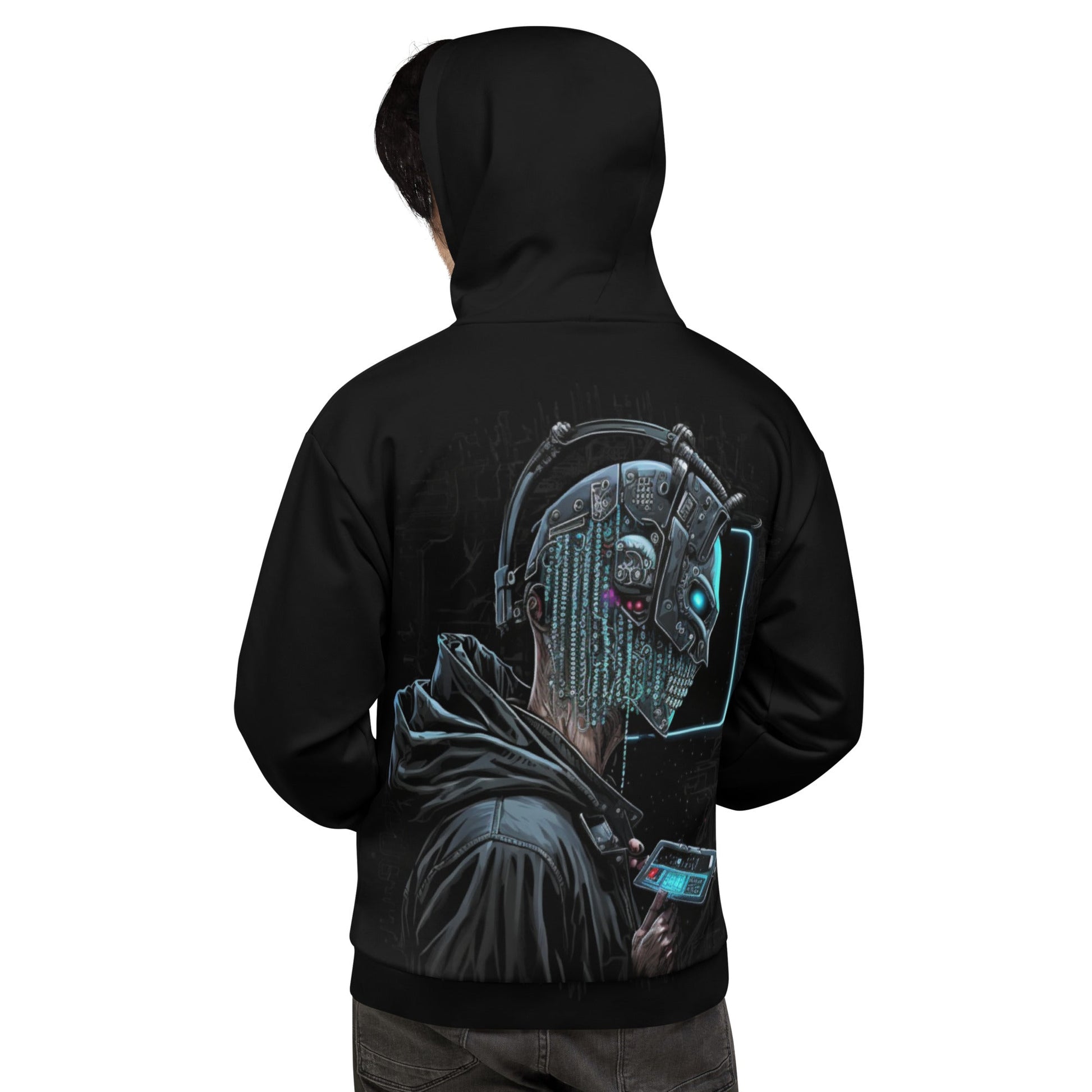 Cyberware assassin v5 - Unisex Hoodie (back print) by DarkByteGear