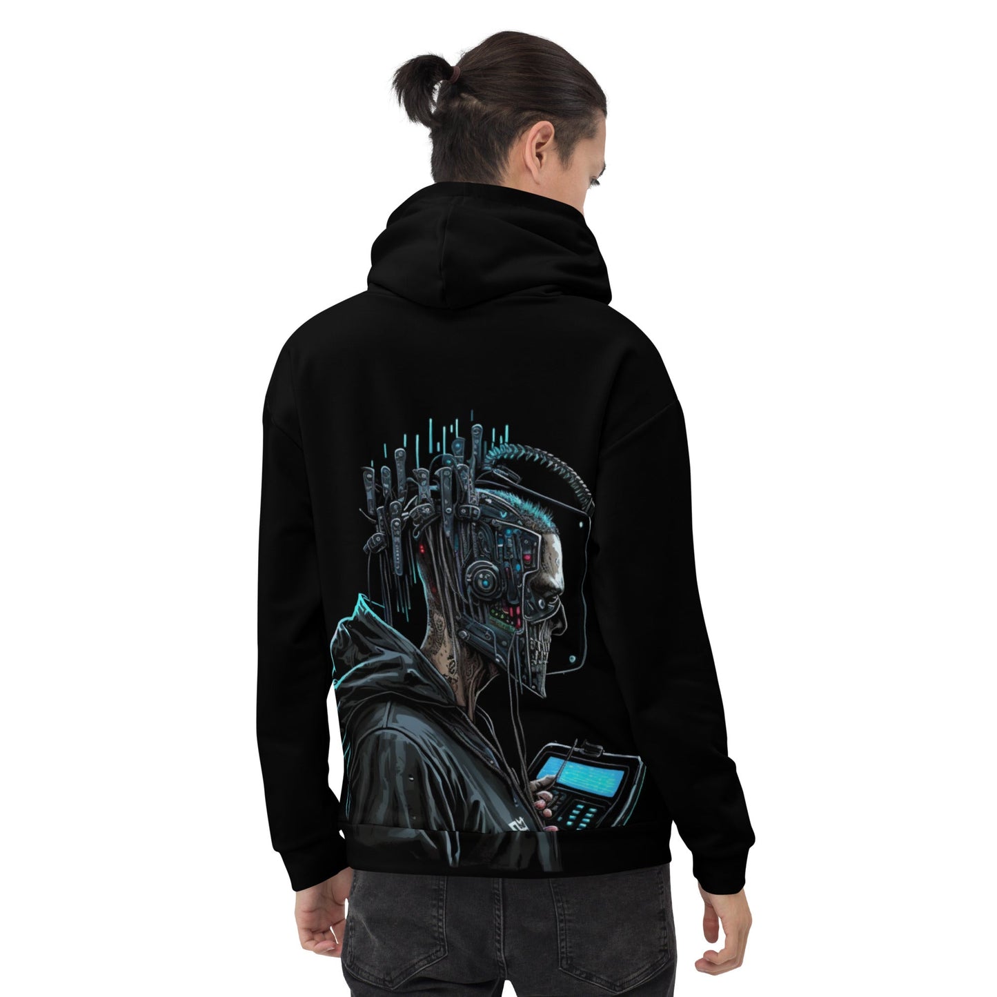 Cyberware assassin v6 - Unisex Hoodie (back print) by DarkByteGear