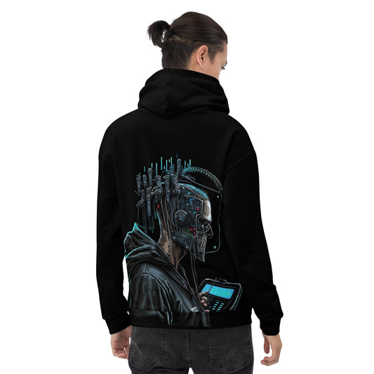 Cyberware assassin v6 - Unisex Hoodie (back print) by DarkByteGear