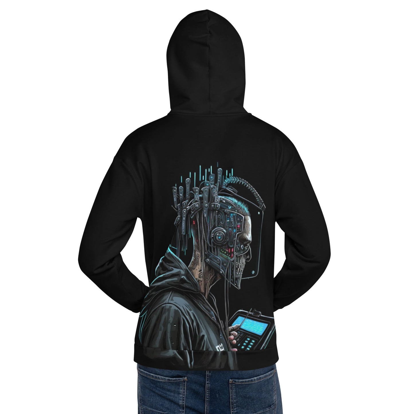Cyberware assassin v6 - Unisex Hoodie (back print) by DarkByteGear