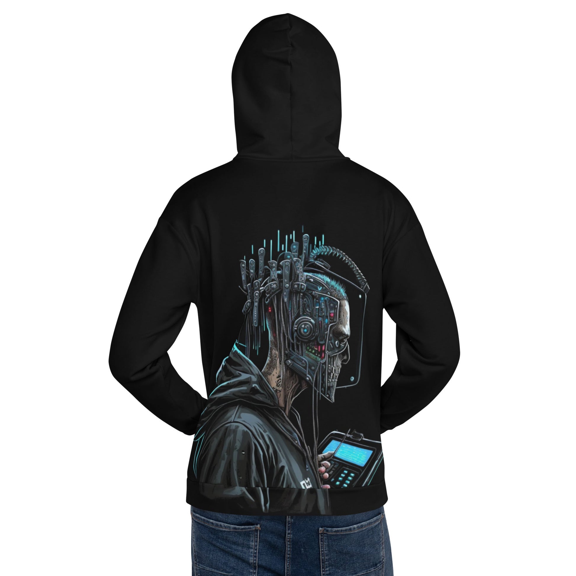 Cyberware assassin v6 - Unisex Hoodie (back print) by DarkByteGear