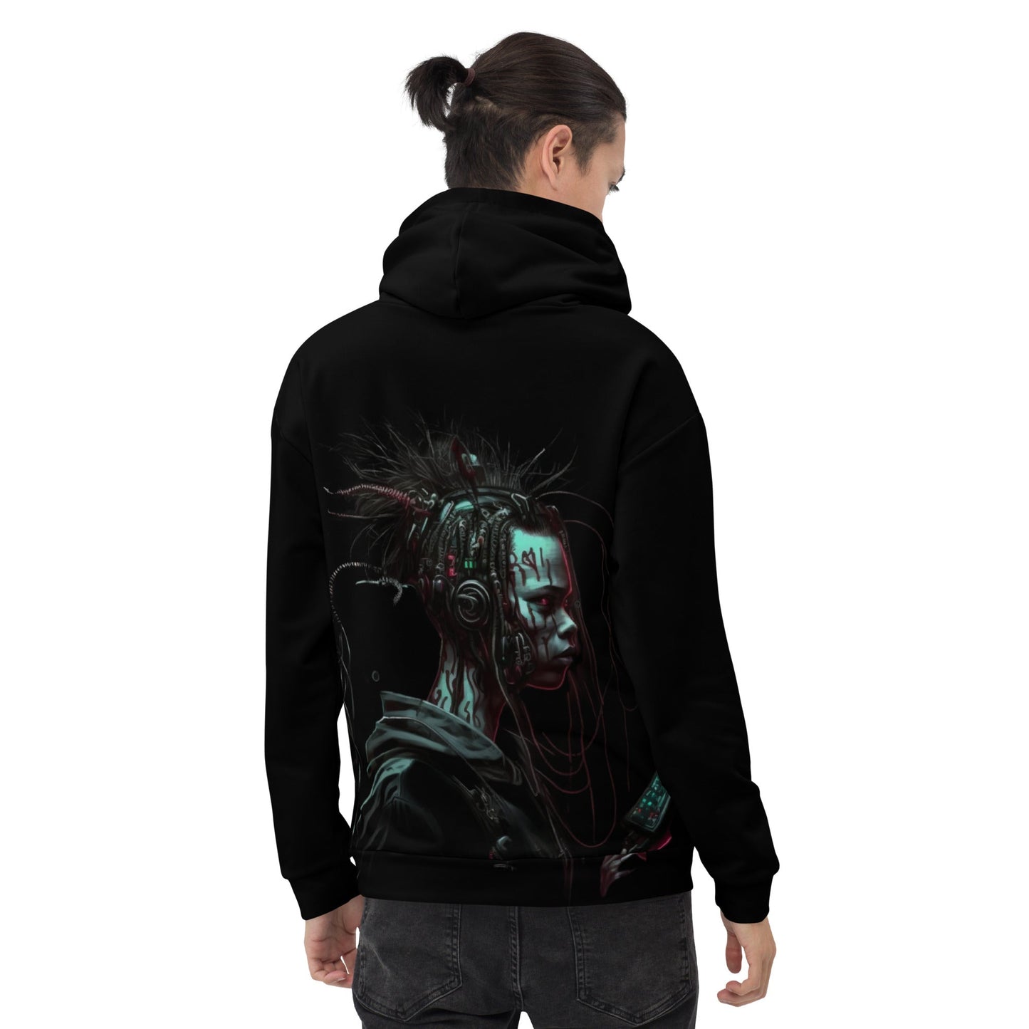 Cyberware assassin v7 - Unisex Hoodie (back print) by DarkByteGear