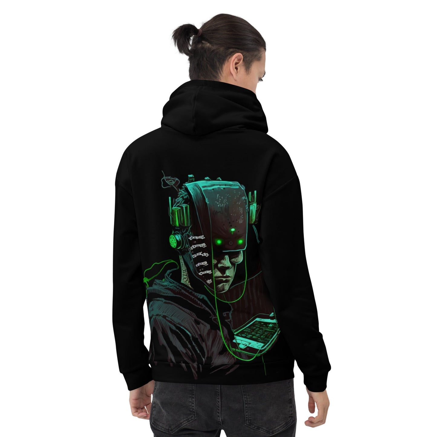 Cyberware assassin v9 - Unisex Hoodie (back print) by DarkByteGear