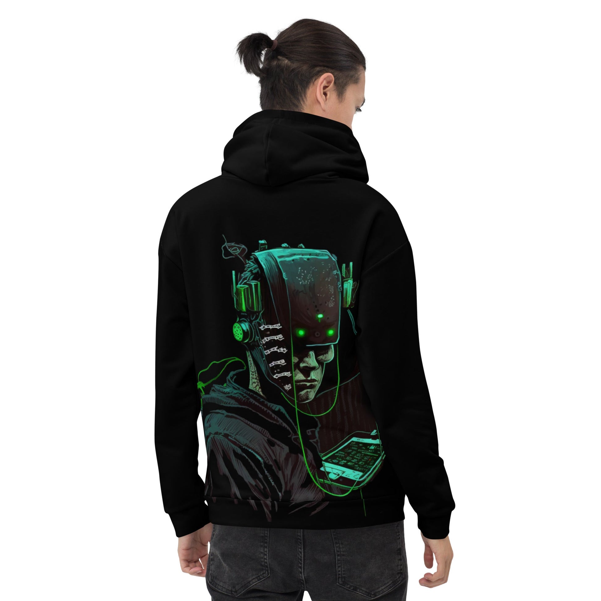 Cyberware assassin v9 - Unisex Hoodie (back print) by DarkByteGear