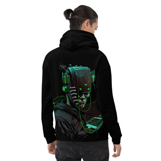 Cyberware assassin v9 - Unisex Hoodie (back print) by DarkByteGear