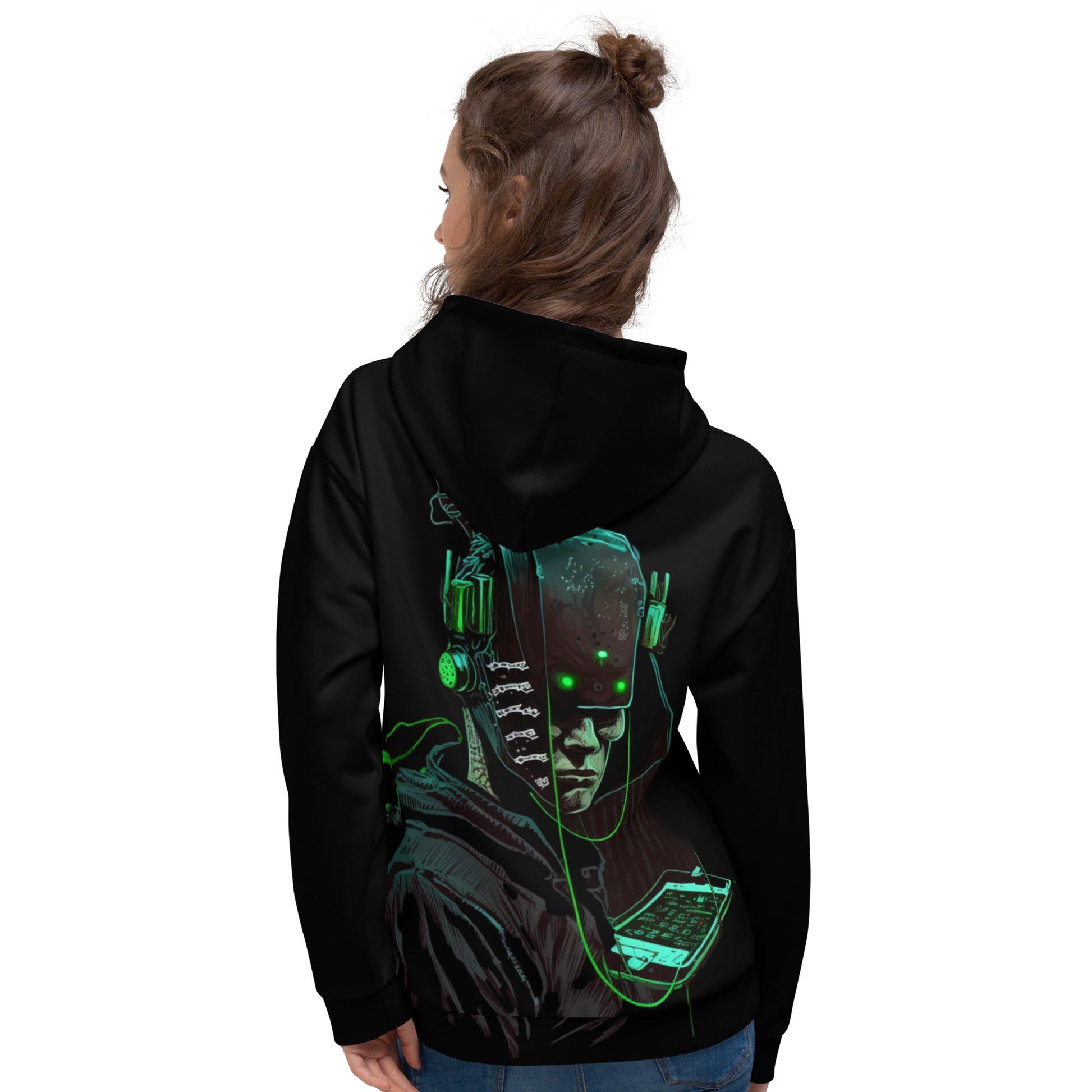 Cyberware assassin v9 - Unisex Hoodie (back print) by DarkByteGear