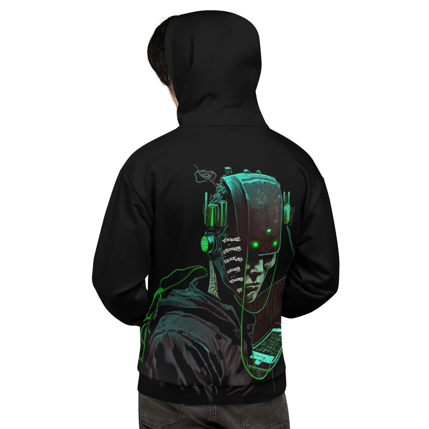 Cyberware assassin v9 - Unisex Hoodie (back print) by DarkByteGear