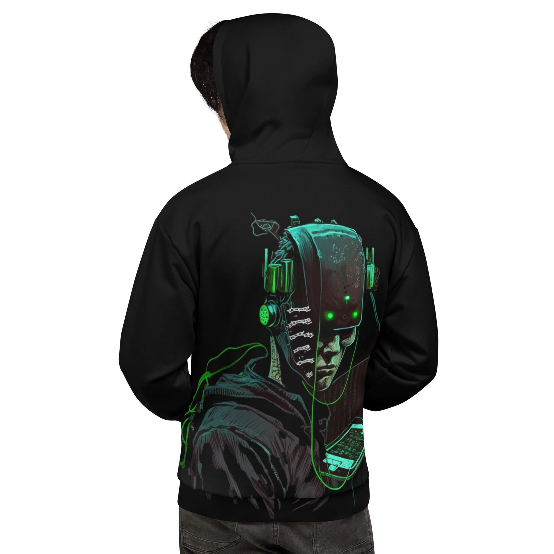 Cyberware assassin v9 - Unisex Hoodie (back print) by DarkByteGear