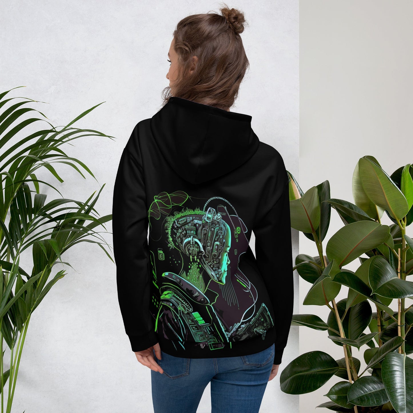Cyberware assassin v10 - Unisex Hoodie (back print) by DarkByteGear