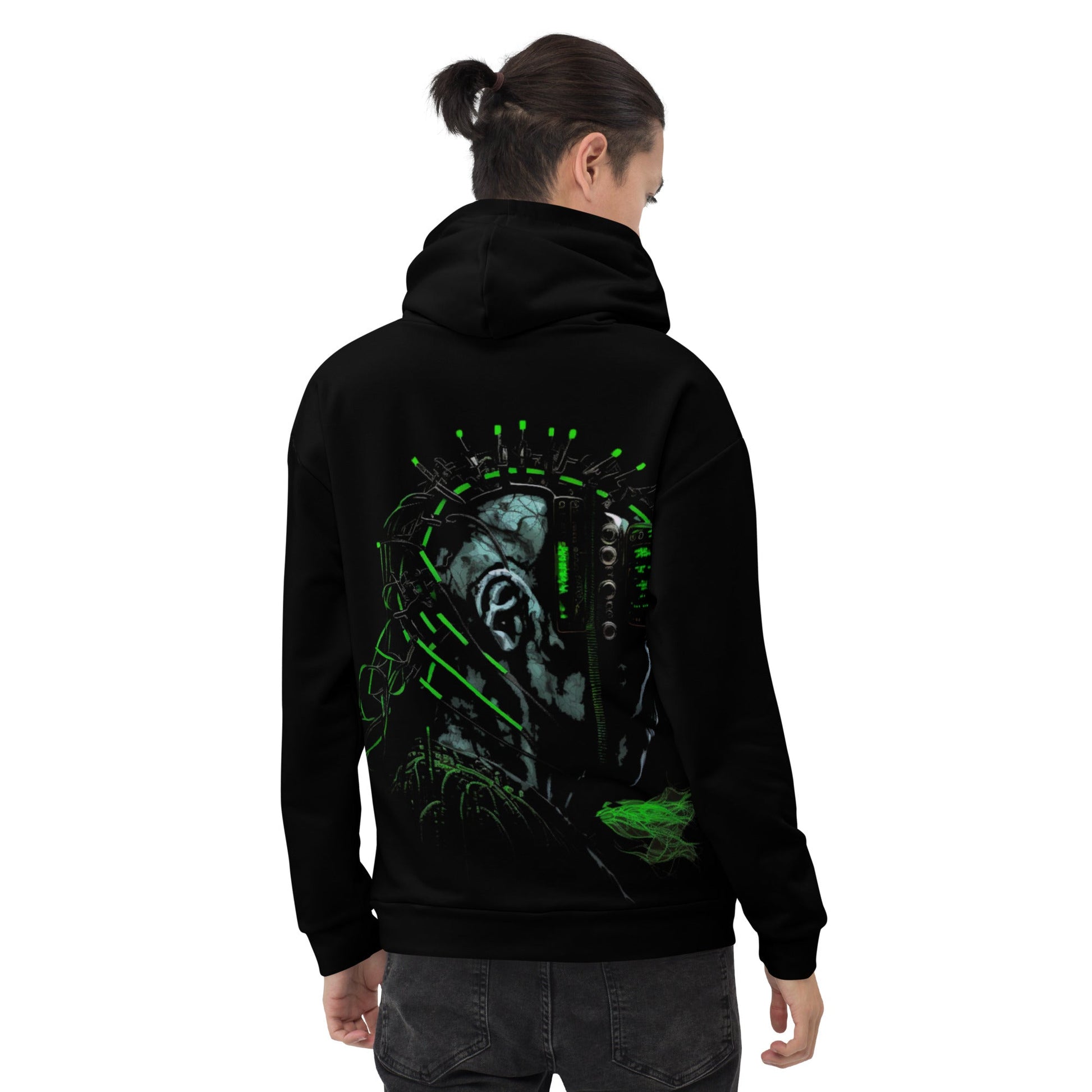 CyberWare Assassin V13 - Unisex Hoodie ( Back Print ) by DarkByteGear