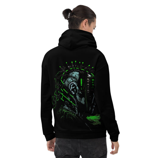 CyberWare Assassin V13 - Unisex Hoodie ( Back Print ) by DarkByteGear