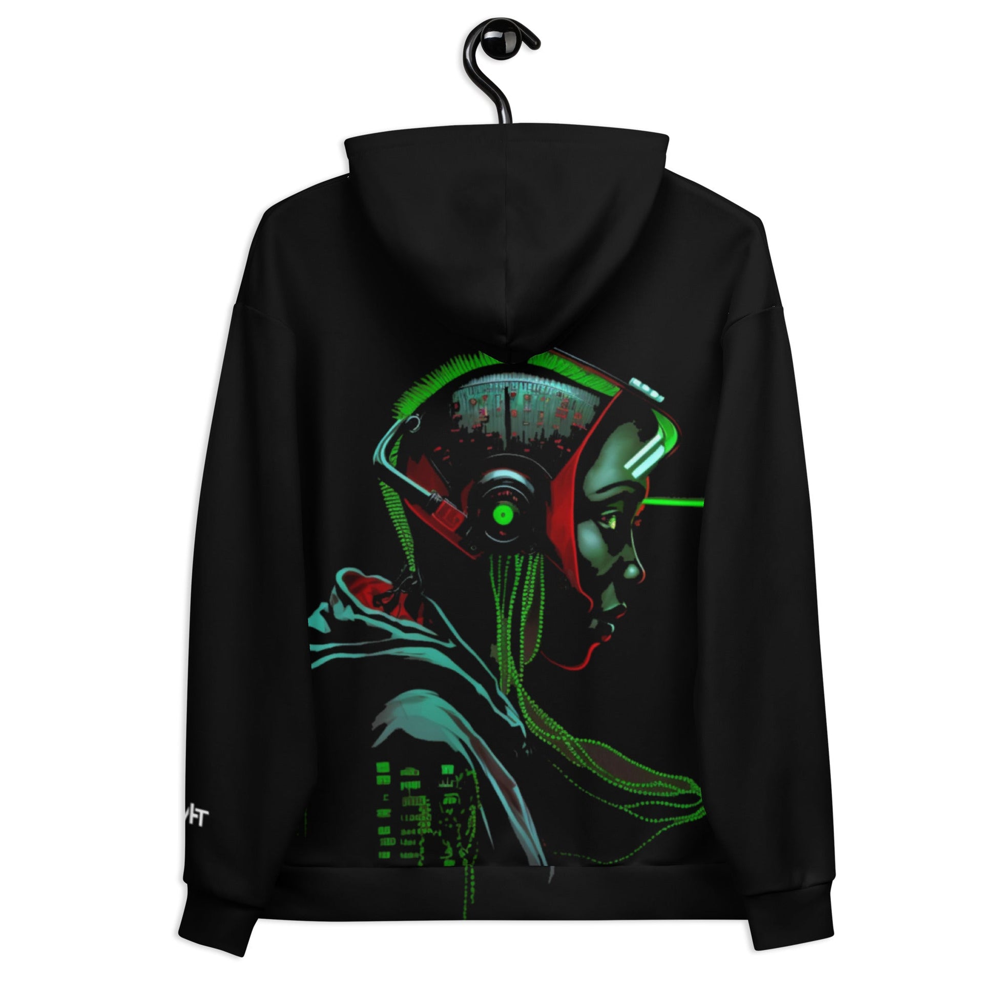 Cyberware assassin v15 - Unisex Hoodie (back print) by DarkByteGear