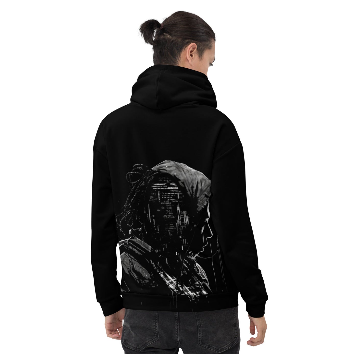 Cyberware assassin v25 - Unisex Hoodie (back print) by DarkByteGear