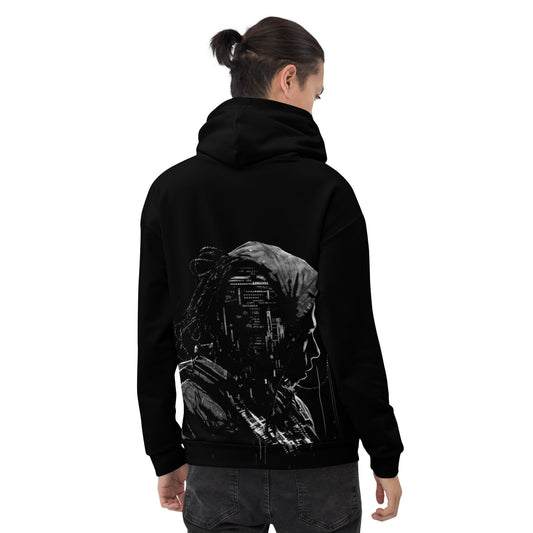 Cyberware assassin v25 - Unisex Hoodie (back print) by DarkByteGear