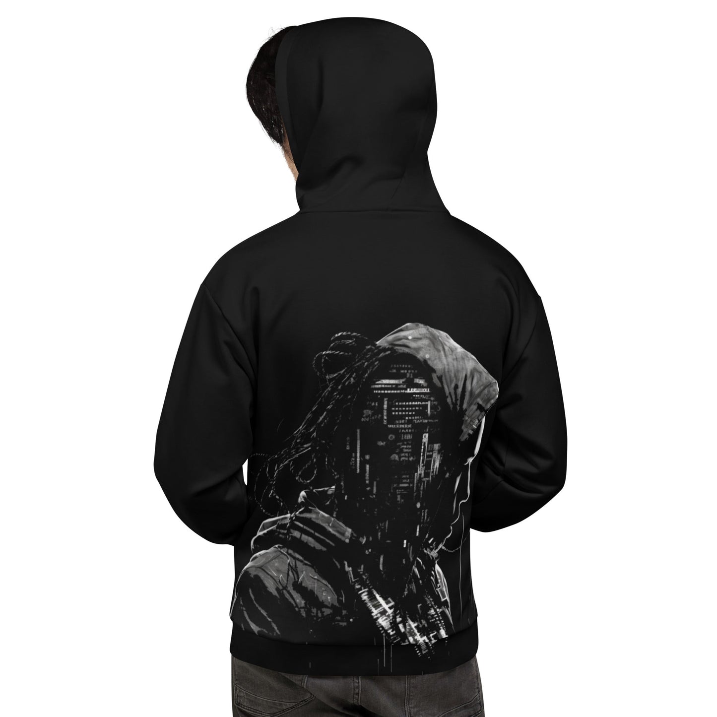 Cyberware assassin v25 - Unisex Hoodie (back print) by DarkByteGear