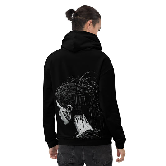 Cyberware assassin v26 - Unisex Hoodie (back print) by DarkByteGear