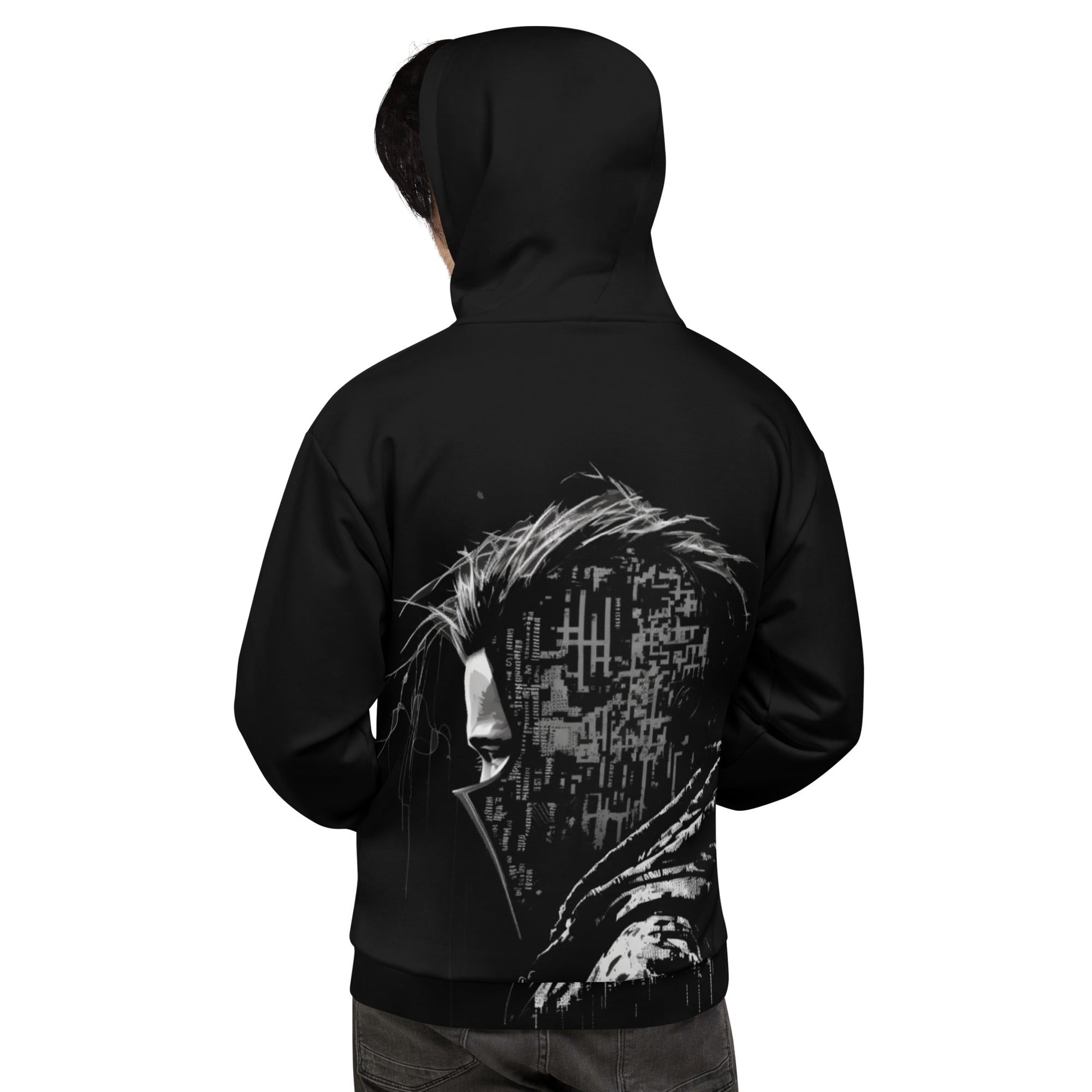 Cyberware assassin v29 - Unisex Hoodie (back print) by DarkByteGear