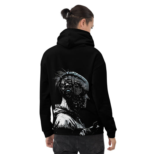 Cyberware assassin v30 - Unisex Hoodie (back print) by DarkByteGear