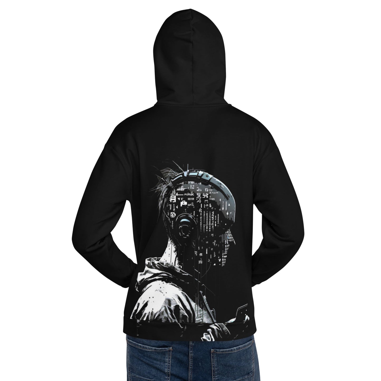 Cyberware assassin v30 - Unisex Hoodie (back print) by DarkByteGear