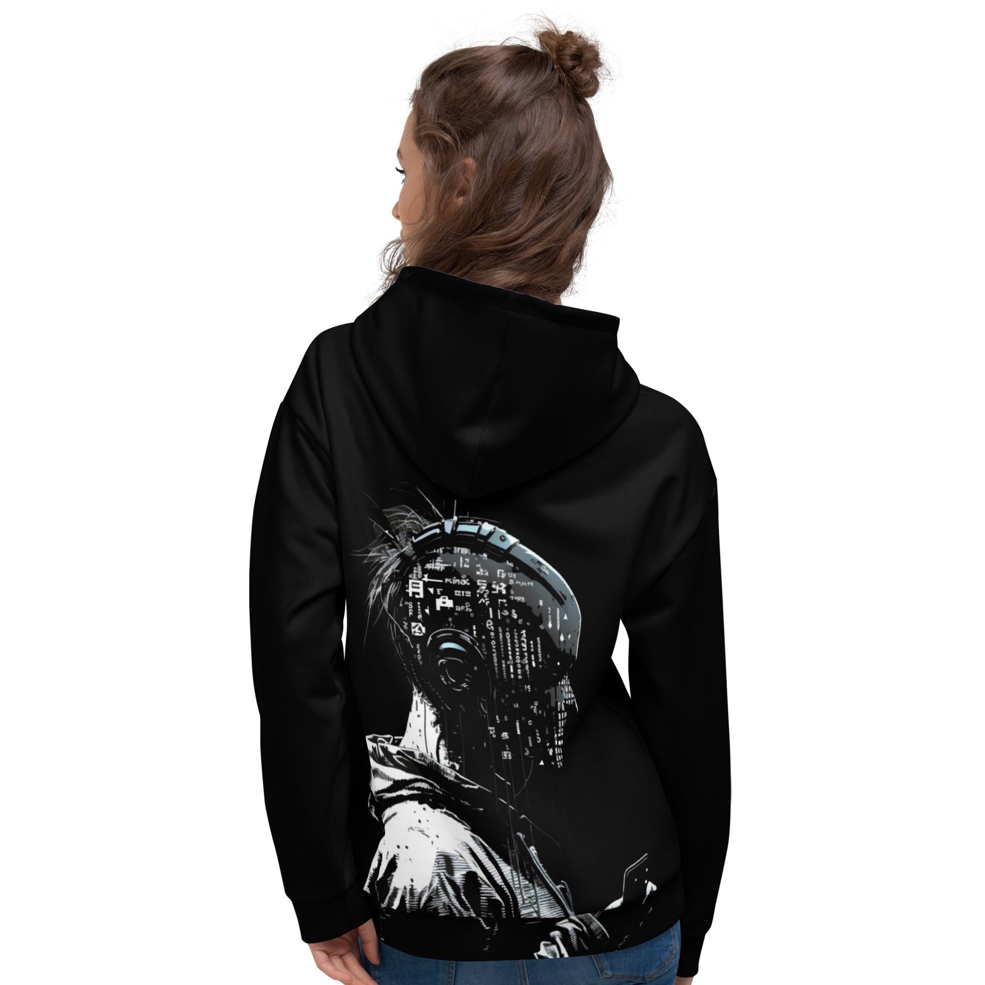 Cyberware assassin v30 - Unisex Hoodie (back print) by DarkByteGear