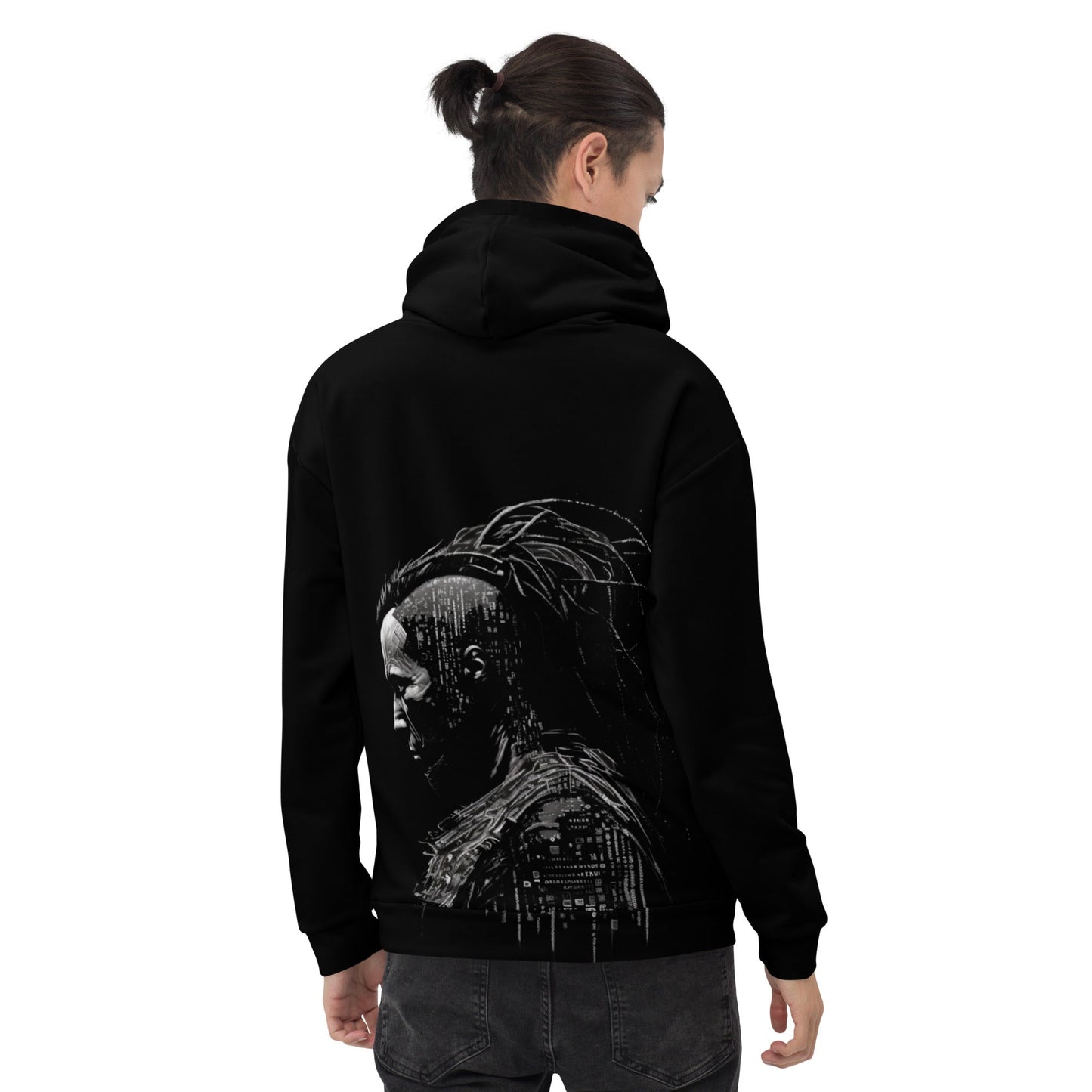 Cyberware assassin v31 - Unisex Hoodie (back print) by DarkByteGear