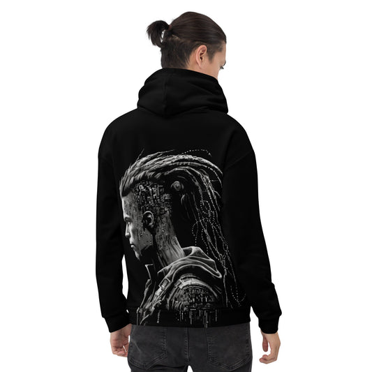 Cyberware assassin v32 - Unisex Hoodie (back print) by DarkByteGear