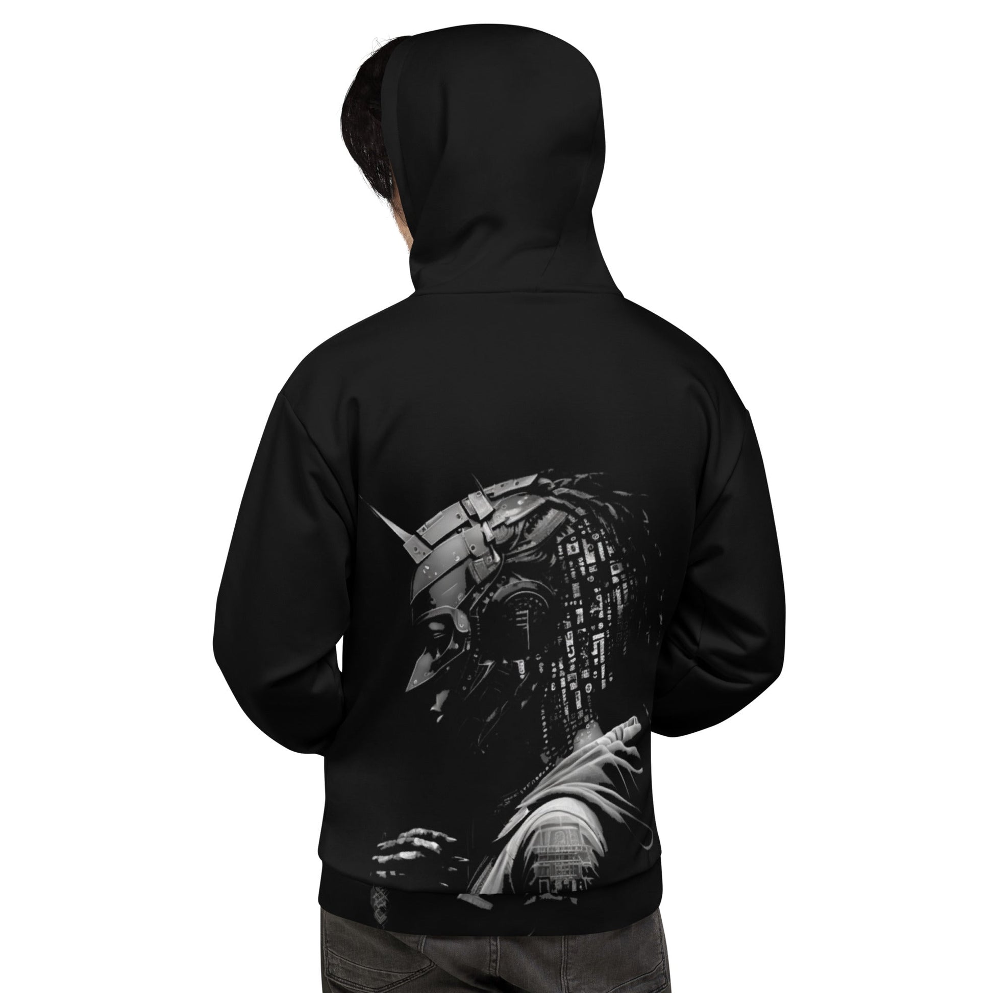 Cyberware assassin v35 - Unisex Hoodie (back print) by DarkByteGear