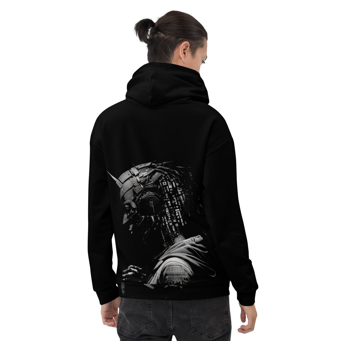 Cyberware assassin v35 - Unisex Hoodie (back print) by DarkByteGear