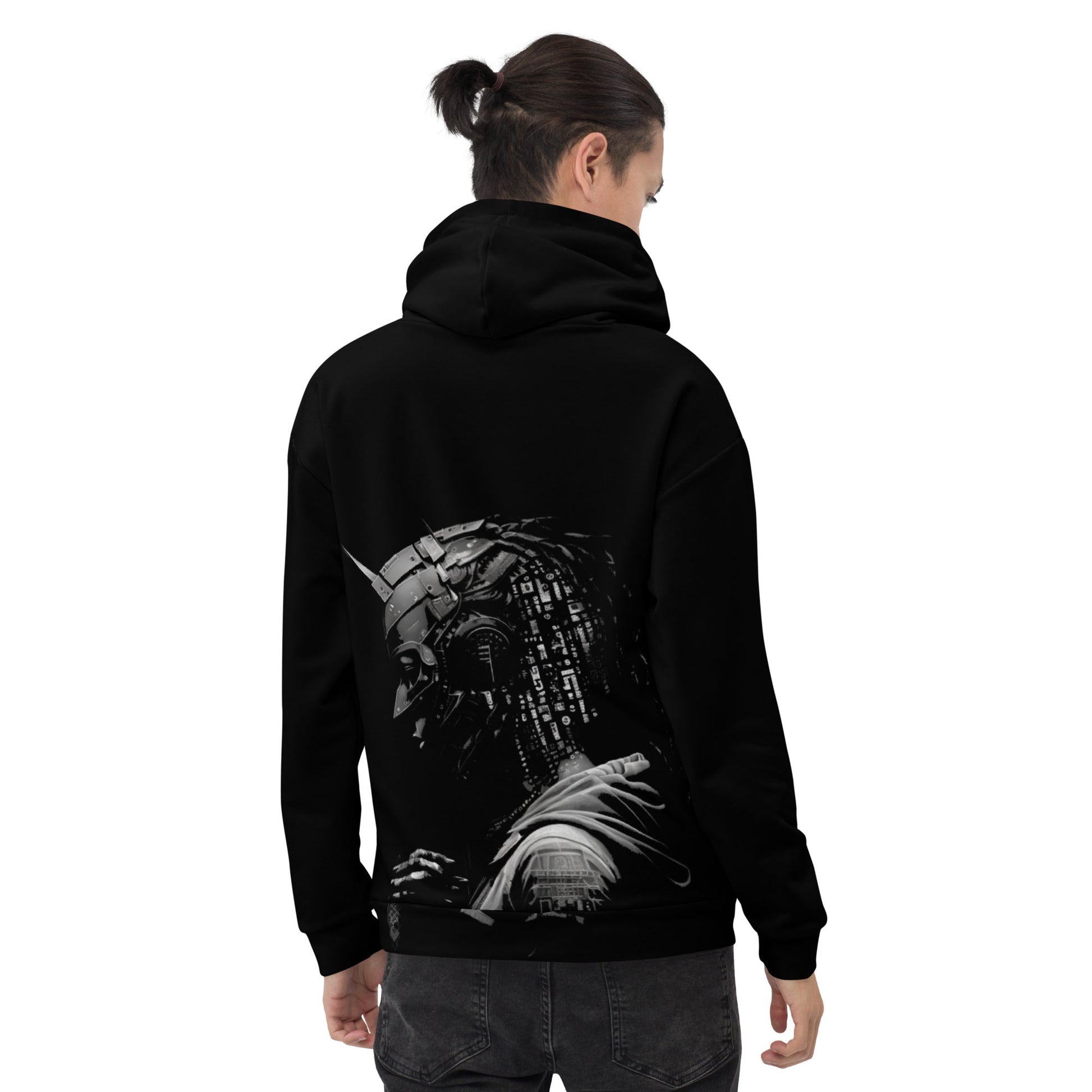 Cyberware assassin v35 - Unisex Hoodie (back print) by DarkByteGear